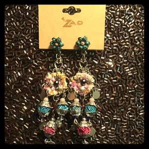 🌸NEW BNWT ZAD SANTA BARBARA BOHO FLOWER EARRINGS
